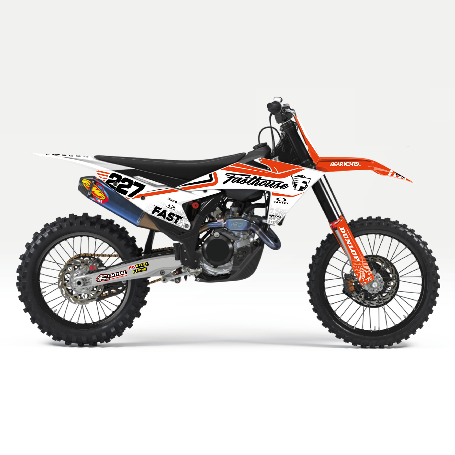 KIT DECO KTM FAST "orange wht"