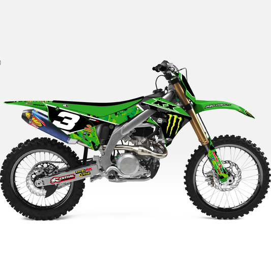 KIT DECO KAWASAKI PC "GREEN camo"